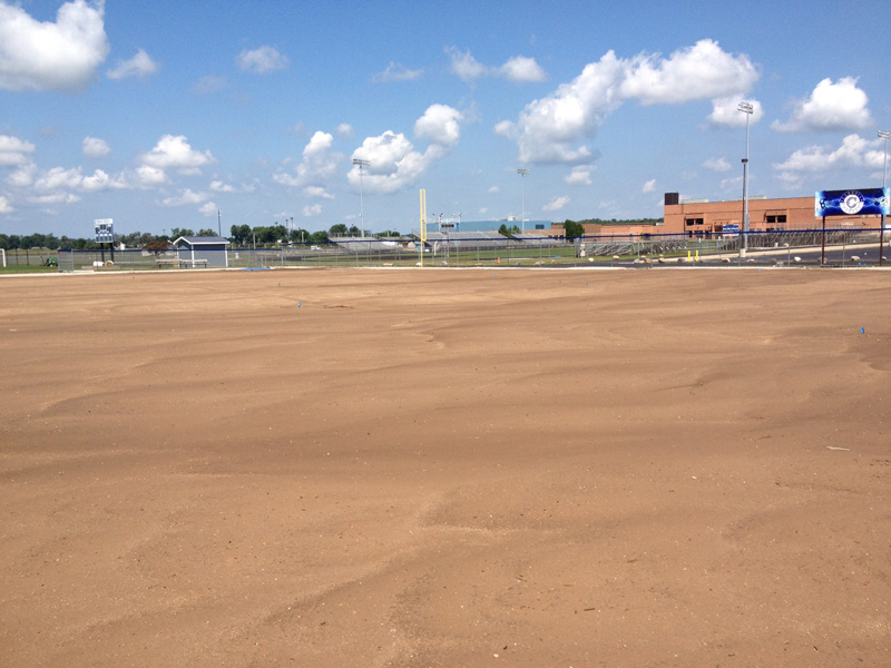 The day after the torrential rains. No washouts or water pockets. Surface drainage worked as designed.