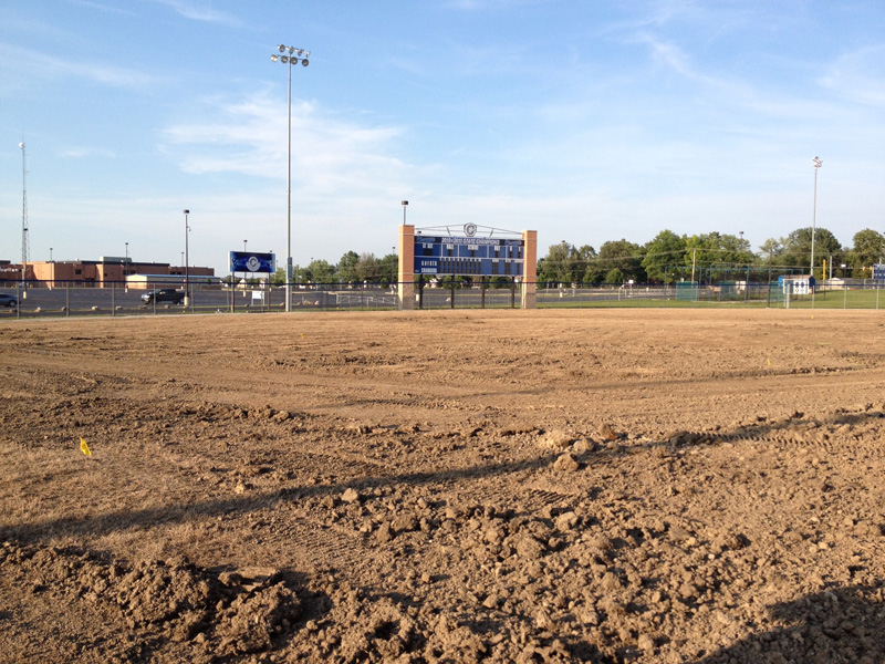 Underground work completed and field ready for topsoil.